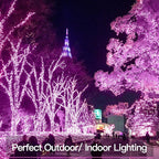 suddus Pink Valentine Day Fairy Lights Battery Operated, 66ft 200 LED String - Image 7