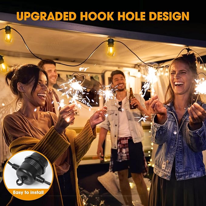 GvvooHome 50FT LED Outdoor String Lights - Image 4
