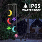 Toodour Solar Wind Chimes, Color Changing Wind Chimes Moon and Star, LED - Image 6