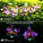 Adecorty Solar Garden Lights Solar Lights Outdoor Waterproof Decorative 4 Pack - Image 2
