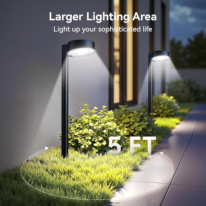 Ahaorigin 2 Pack Solar Pathway Lights Outdoor, 12 Brighter LED Solar Lights - Image 2