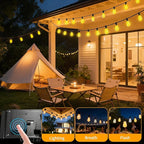 Solar Lights Outdoor Waterproof: ST38 50FT 15M Shatterproof Bulbs Patio Lights - Image 3