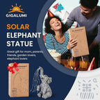 GIGALUMI Solar Garden Decor Watering Elephant Statues Outdoor, Birthday Gifts - Image 2