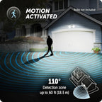 Globe Electric 17000270 110-Degree 240 W Twin Head Gray Hardwired Motion Sensor - Image 3