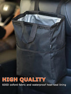 Ginsco New Leak-Proof Travel Car Trash Bag, 3.5 Gallons Large Capacity Hanging - Image 6