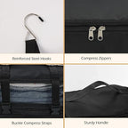 Surblue Hanging Shelves Travel Storage Bag Compression Packing Cube - Image 6