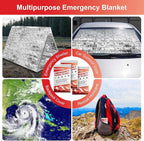 9 Pack Emergency Blankets, Outdoor Survival Emergency Insulated Gear, Mylar - Image 8