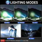 Rechargeable Flashlights 2 Pack, Super Bright LED Long Handle Flashlight - Image 3