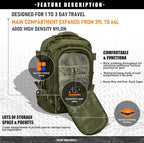 Miramrax Tactical Backpack Military Army Daypack - Image 5