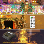 JMEXSUSS 2 Pack Solar Christmas Lights Outdoor Waterproof, 100 LED 33ft Warm - Image 4