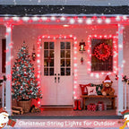JMEXSUSS 2 Pack Red and White Battery Christmas Lights, Each 33ft 100 LED - Image 3