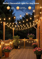 Brightown Outdoor String Lights, 55FT 17 G40 Bulbs Shatterproof Patio Lights - Image 7