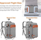 Lumesner Rolling Backpack for Men and Women, Extra Large 42L Travel Backpack - Image 3