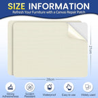 Self-Adhesive Canvas Repair Tape, 8.3" x 11" Waterproof Canvas Repair Patch - Image 2