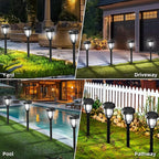 DERAYSION 12 Pack Solar Lights Outdoor, Solar Pathway Lights Auto On/Off - Image 6