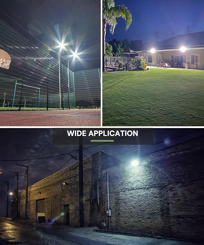 L LOHAS LED 300W Dusk to Dawn Flood Light, IP66 Waterproof Plug in Floodlights - Image 6