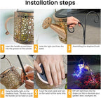 Solar Lights Outdoor Decorative, 2 Pack Metal Solar Watering Can Lights - Image 4