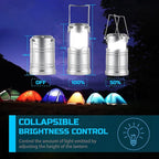 Lichamp LED Camping Lantern, 4 Pack Battery Powered Flashlight - Image 4