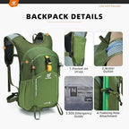 SKYSPER Small Hiking Backpack - 15L Travel Daypack Lightweight Bag Water - Image 5
