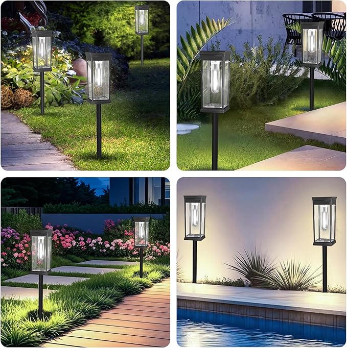 8 Pack Solar Pathway Lights Outdoor, IP65 Waterproof - Image 7