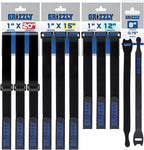 Officewerks Reusable Fastening Cable Straps and Ties, Variety Sizes Assorted 12 by Office+Werks