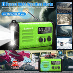 20000mAh Solar Hand Crank Emergency Radio, NOAA Portable Emergency AM/FM Radio - Image 2