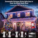 JMEXSUSS Multicolor Christmas Tree Lights Outdoor Indoor Clear Wire, 200 LED - Image 2