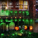 iBaycon Solar Halloween Lights, 42Ft 15 LED Bulbs Flickering Flame String Light - Image 5