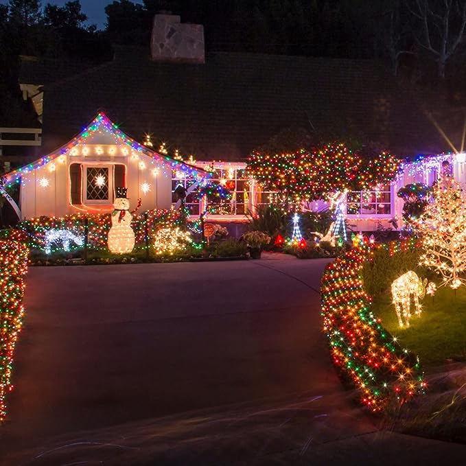 Multi Colored Christmas Lights, 2 Pack Total 40FT 200 Count Incandescent - Image 5