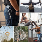 Small Carabiner Clip Hooks, Galvanized Iron Spring Snap Hook Fits Camping Hiking - Image 4