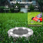 Solar Ground Lights Outdoor, 1 Pack Solar Lights Outdoor Waterproof, Mini Flat - Image 3