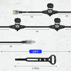 20FT 16 Gauge Multi-Outlet Outdoor Extension Cord, 4 Evenly Spaced Weatherproof - Image 2