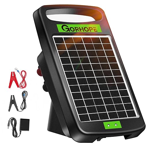 20 Miles Solar Electric Fence Charger, Output 0.32J Electric Fenc e Charger by Unknown
