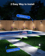 4 Pack Solar Spotlights Outdoor Waterproof - Image 9