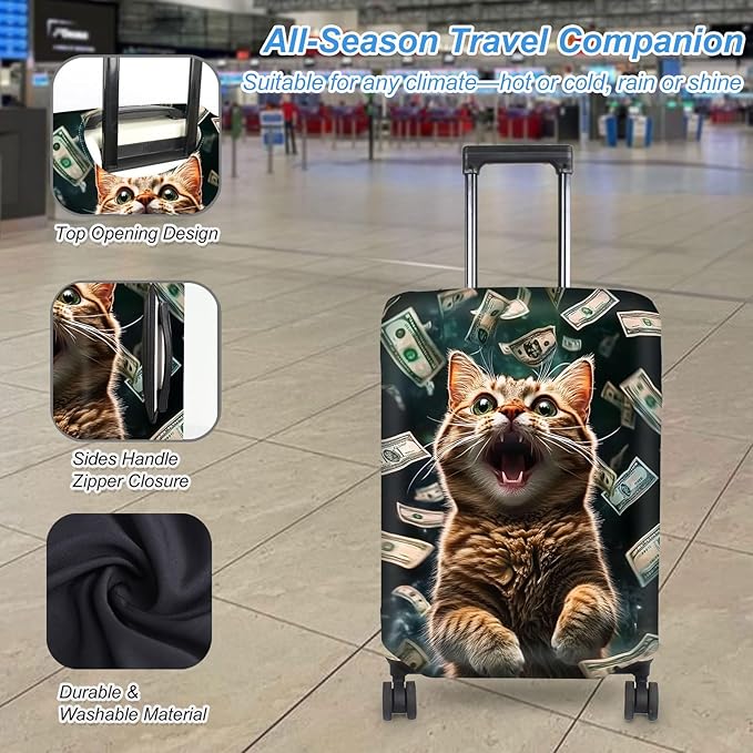 Luggage Cover Protector for 30-32 Inch Suitcases, TSA Approved Elastic Travel - Image 3