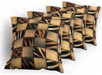 Ambesonne Safari Decorative Throw Pillow Case Pack of 4, Jeans Denim Patchwork - Image 5