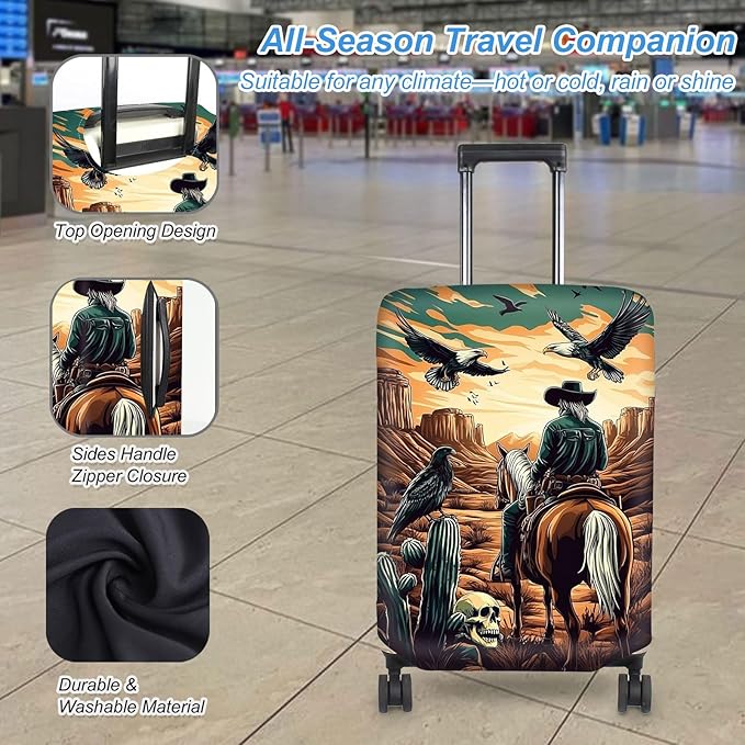 Luggage Cover Protector for 19-20 Inch Suitcases, TSA Approved Elastic Travel - Image 3