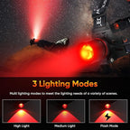 WINDFIRE Red Light Headlamp, Rechargeable Red Hunting Lights Headlight - Image 3