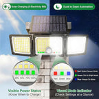 Solar Outdoor Lights Motion Sensor, 2500LM 286 LED Security Flood Lights - Image 2