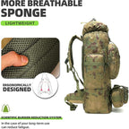 100L Camping Hiking Backpack, Molle military Tactical rucksack backpack - Image 6