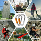 FVW Auto Locking Rock Climbing Carabiner Clips, Professional 25KN Heavy Duty - Image 6