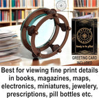 Antique Brass Magnifying Glass Lens - Image 3