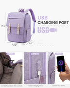 LOVEVOOK Laptop Backpack Purse for Women Fashion Vintage Computer Backpack 15.6 - Image 5