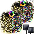 2 Pack 480 LED Solar Chrismas Lights Outdoor, 170 FT Solar String Lights by Albelt