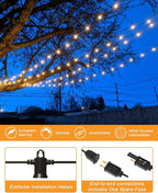 Zuske Outdoor String Lights Waterproof, 240FT Patio Lights - Image 3