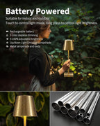 KDG 2 Pack Cordless Table Lamp, Portable LED Desk Lamp, 4000mAh Battery Operated - Image 4