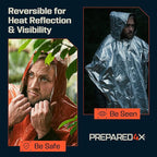 PREPARED4X Emergency Mylar Poncho – Survival Rain Poncho - Image 4