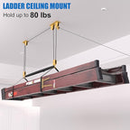 TRUSOON Ladder Storage Pulley Hoist, Self Locking Function Ladder Hanger - Image 2