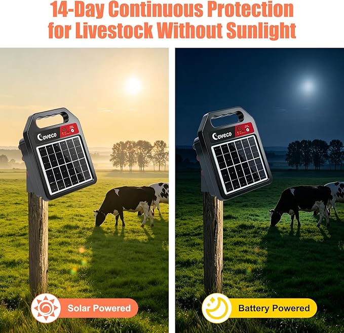 3in1 20Miles Solar Electric Fence Charger - Image 4