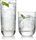 Libbey Drinking Glasses Polaris Tumbler and Rocks Set of 16, Sturdy Drinkware by Libbey